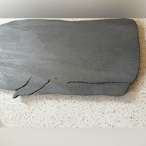 SUPERSIZED Driftwood Gray Painted Wooden Moby Dick Whale Wall Art Sign